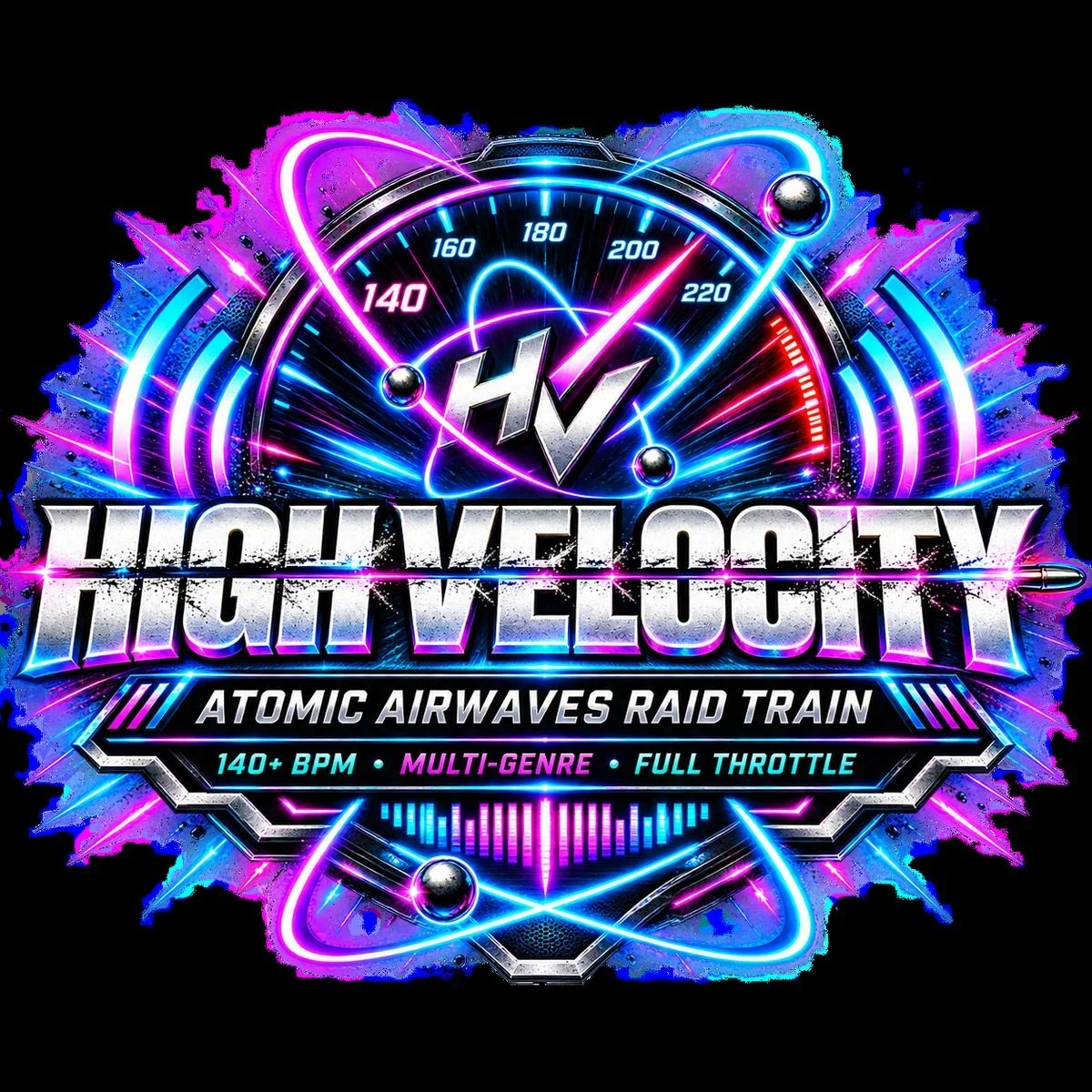 High Velocity 34 Atomic Airwaves raid train graphic